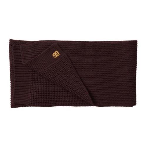 Luxe Cashmere Gebreide Nekwikkel Sjaal Dolce & Gabbana , Brown , Heren