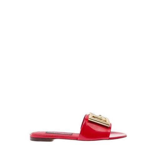 Rode Sandalen, Felrood, Stijlvol Dolce & Gabbana , Red , Dames