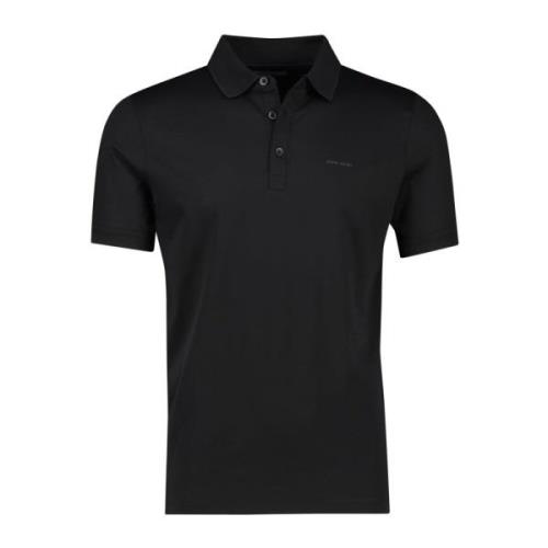 Zwarte poloshirt met korte mouwen Pierre Cardin , Black , Heren