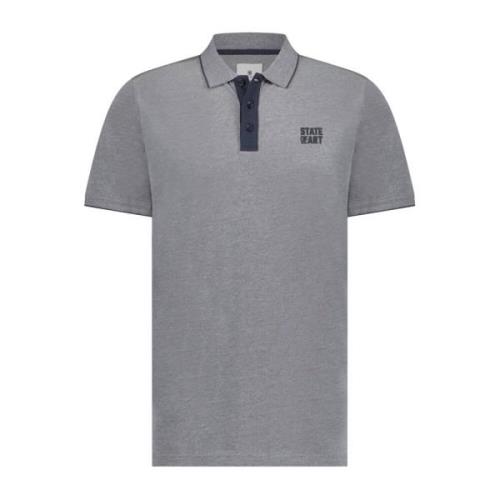 Donkerblauw poloshirt met korte mouwen State of Art , Blue , Heren