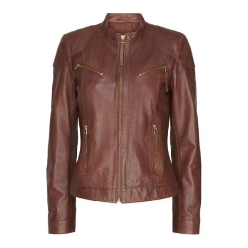 Jakke med glidelås 10731rf Notyz , Brown , Dames