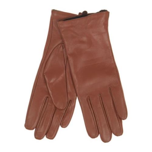 Basic Leather Gloves Skind 100063 Btfcph , Brown , Dames