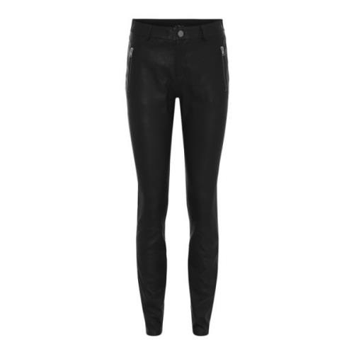 Stijlvolle Stretch Pants Skins 100013-Nieuw Zwart W. Zilveren Acc. Btf...