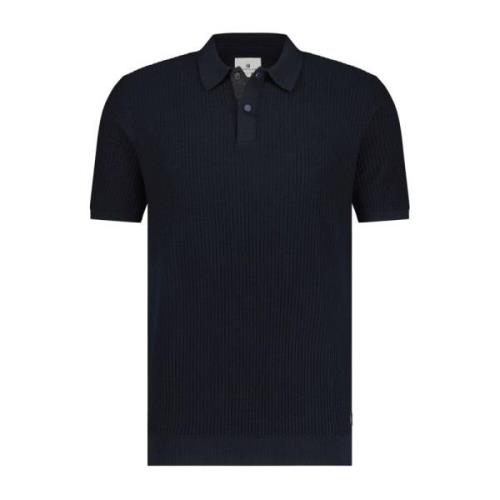 Donkerblauw poloshirt met korte mouwen State of Art , Blue , Heren