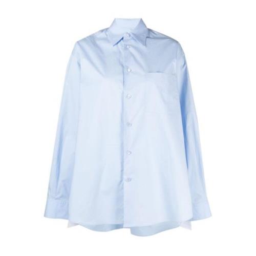 Lichtblauwe Overhemden met 3,5 cm Hak MM6 Maison Margiela , Blue , Dam...