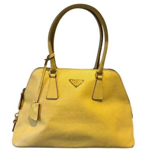 Pre-owned Leather prada-bags Prada Vintage , Yellow , Dames