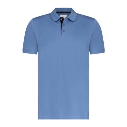 Blauwe polo met korte mouwen State of Art , Blue , Heren