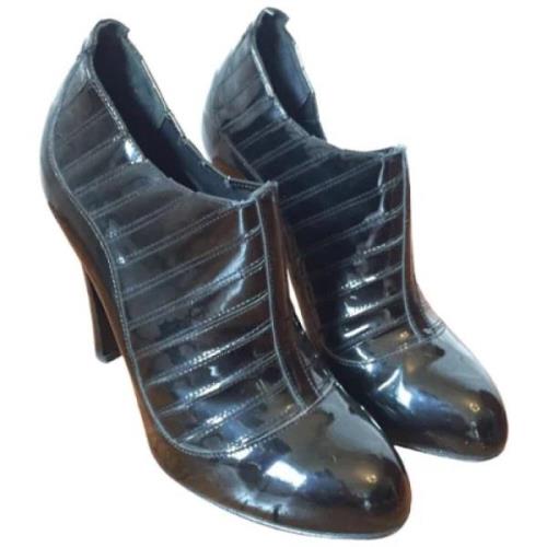 Pre-owned Leather boots Chanel Vintage , Black , Dames