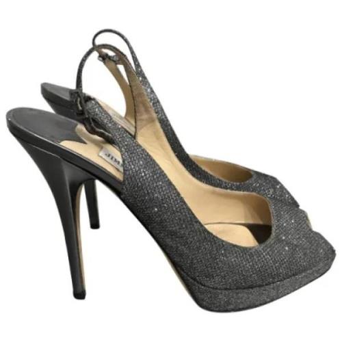 Pre-owned Leather heels Jimmy Choo Pre-owned , Gray , Dames