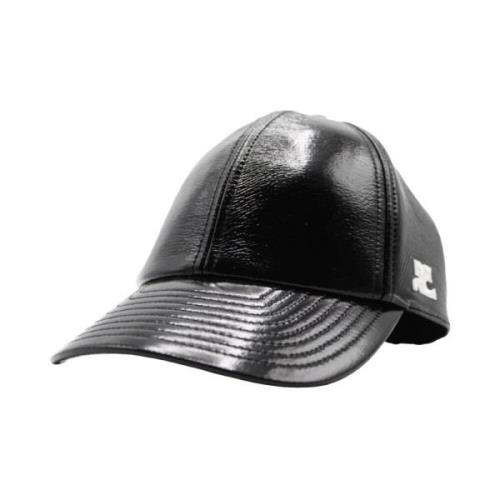 Klassieke Vinyl Cap Heruitgave Courrèges , Black , Dames