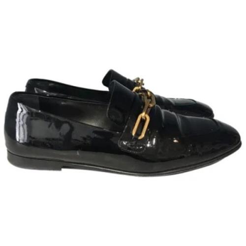 Pre-owned Leather flats Jimmy Choo Pre-owned , Black , Dames