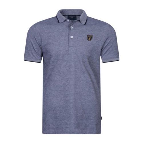 Blauwe poloshirt met korte mouwen Cavallaro , Blue , Heren