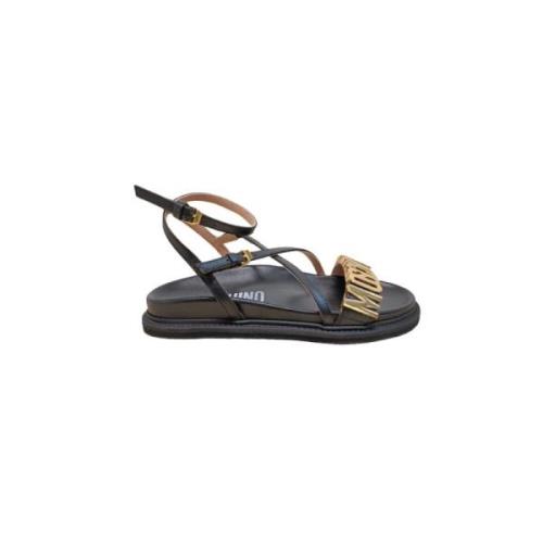 Zwarte Sandalen voor Vrouwen Moschino , Black , Dames