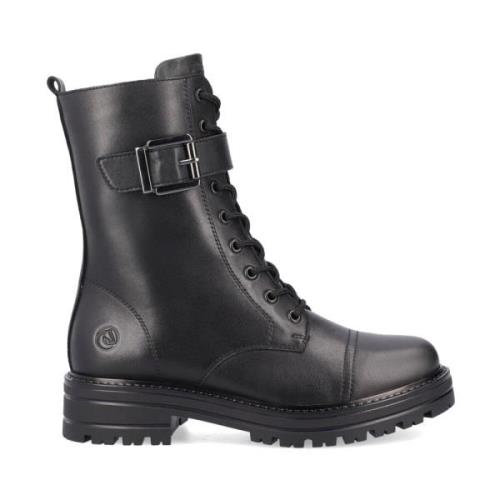 Zwarte Gesloten Booties Remonte , Black , Dames