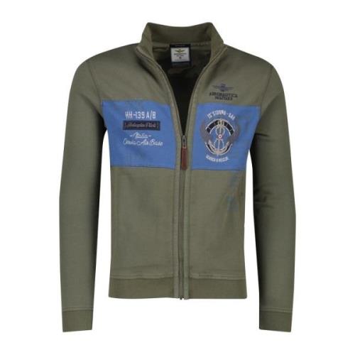 Groene militaire vest met bedrukt ontwerp Aeronautica Militare , Green...