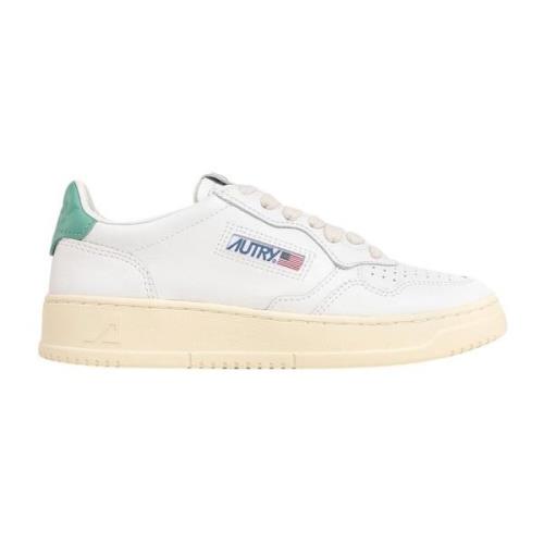 Witte Sneakers met Groen Detail Autry , White , Dames