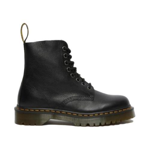 Zwarte Leren Enkellaars voor Dames Dr. Martens , Black , Dames