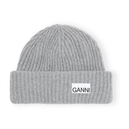 Paloma Melange Beanie Ganni , Gray , Dames