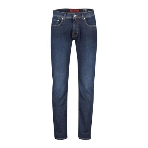 Donkerblauwe denim jeans Pierre Cardin , Blue , Heren