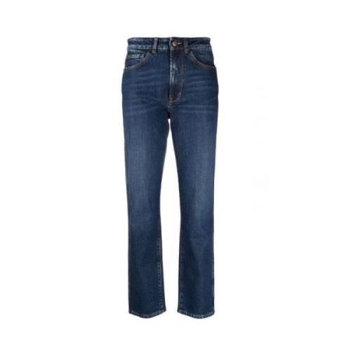 Indigo Blauwe Straight-Leg Jeans 3X1 , Blue , Dames