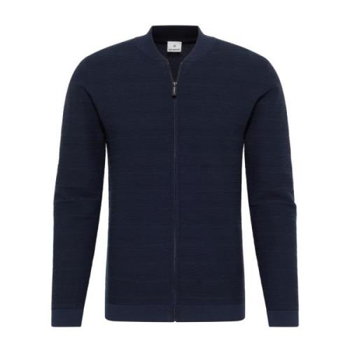 Donkerblauwe Katoenen Cardigan Blue Industry , Blue , Heren