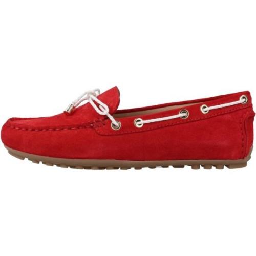 Sailor Shoes Geox , Red , Dames