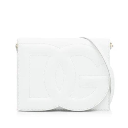 Pre-owned Leather crossbody-bags Dolce & Gabbana Pre-owned , White , D...