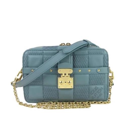 Pre-owned Leather crossbody-bags Louis Vuitton Vintage , Blue , Dames