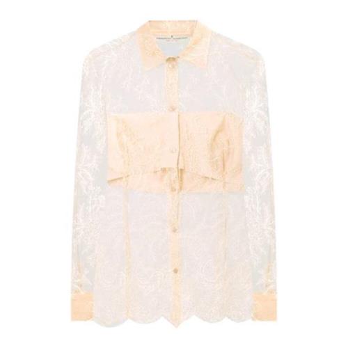 Lange Mouwen Shirt Ermanno Scervino , White , Dames