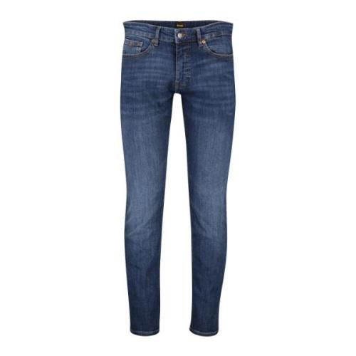 Blauwe Denim Jeans - Slim Fit Hugo Boss , Blue , Heren