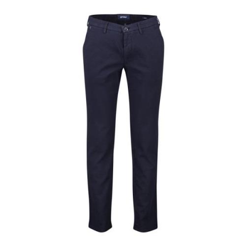 Donkerblauwe Katoenen 5-Pocket Broek Gardeur , Blue , Heren