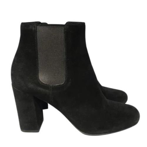 Pre-owned Suede boots Saint Laurent Vintage , Black , Dames