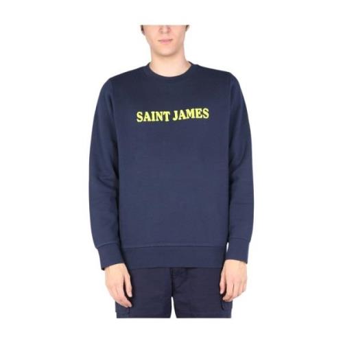 Sweatshirt met logo -print Saint James , Blue , Heren