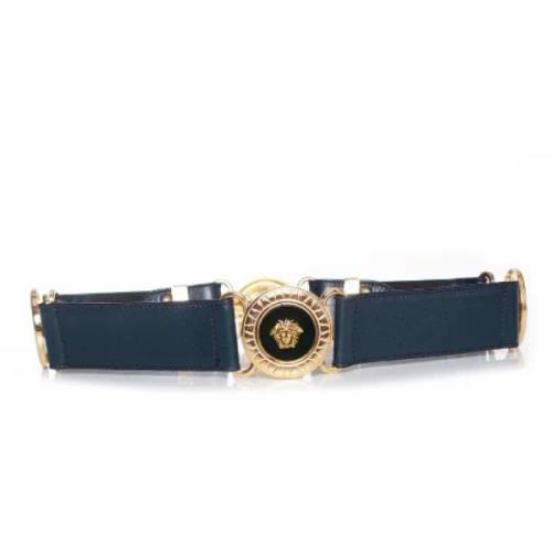 Pre-owned Leather belts Versace Pre-owned , Blue , Dames