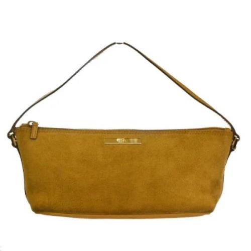 Pre-owned Suede gucci-bags Gucci Vintage , Yellow , Dames