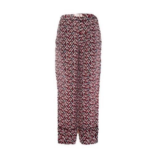 Broek met grafische print Marni Pre-owned , Red , Dames