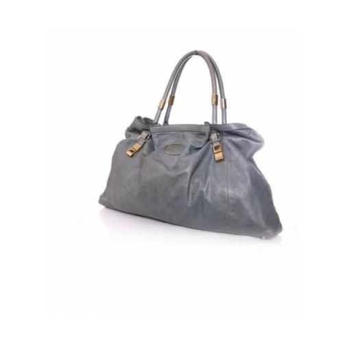 Lederen shopper met gouden hardware Chloé Pre-owned , Blue , Dames