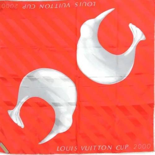 Pre-owned Silk scarves Louis Vuitton Vintage , Red , Dames