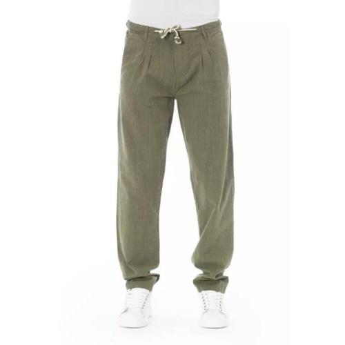 Trend Army Katoenen Jeans Broek Baldinini , Green , Heren