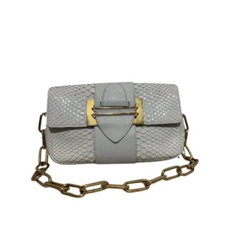 Pre-owned Leather handbags Chloé Pre-owned , White , Dames