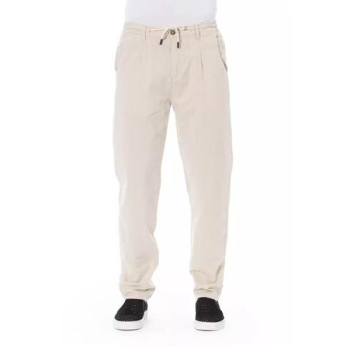 Trend Beige Katoenen Jeansbroek Baldinini , Beige , Heren