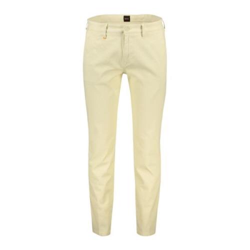 Gele katoenen chino broek Hugo Boss , Yellow , Heren