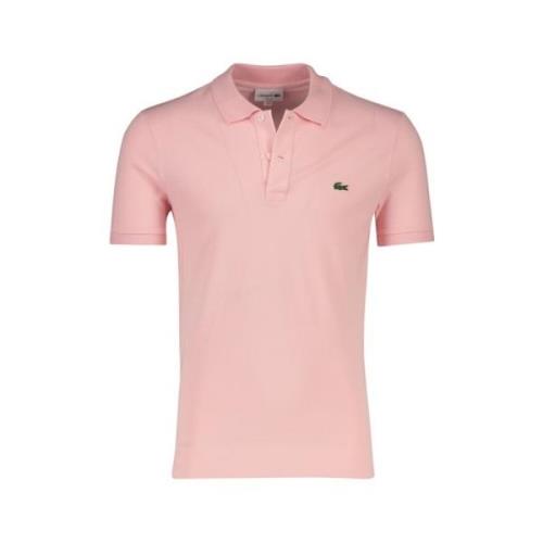 Roze Polo Shirt met Korte Mouwen Lacoste , Pink , Heren