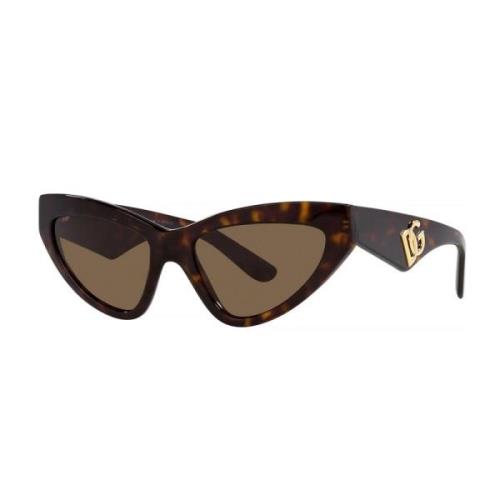 DG CrossedLarge Zonnebril Dolce & Gabbana , Brown , Dames