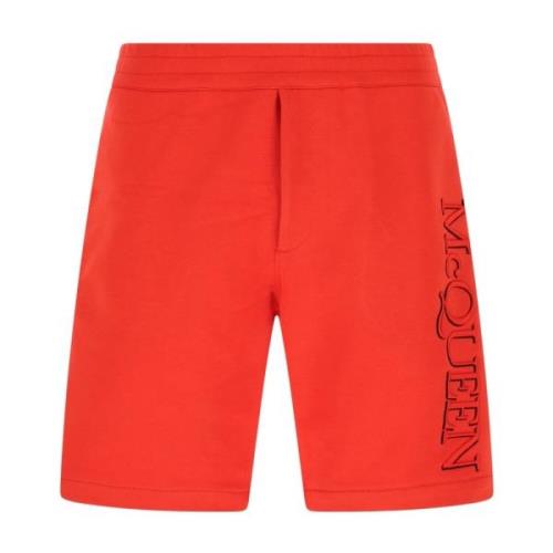 Casual shorts, Hoogwaardige stoffen Alexander McQueen , Red , Heren