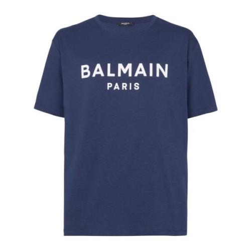 Paris T-shirt Balmain , Blue , Heren