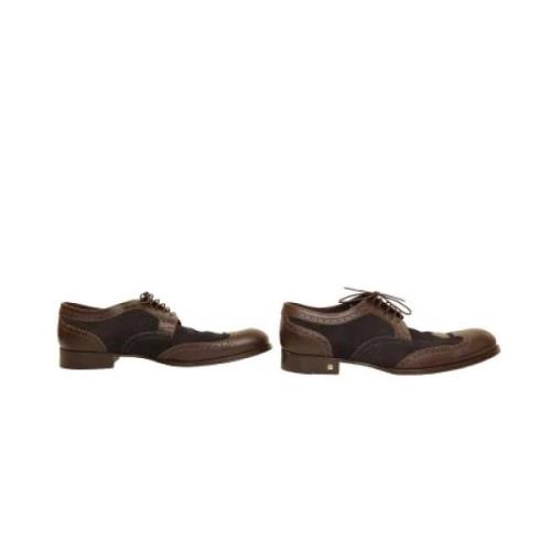 Pre-owned Leather flats Louis Vuitton Vintage , Brown , Dames