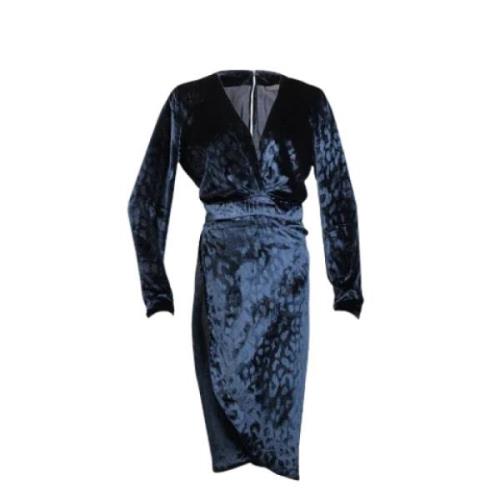 Pre-owned Velvet dresses Gucci Vintage , Blue , Dames