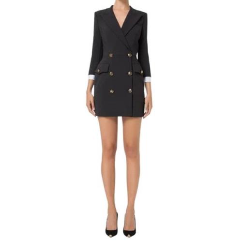 "Dagjurk met dubbele knopen" Elisabetta Franchi , Black , Dames