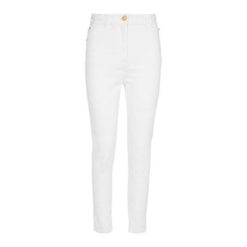 Slim fit jeans Balmain , White , Dames
